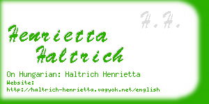 henrietta haltrich business card